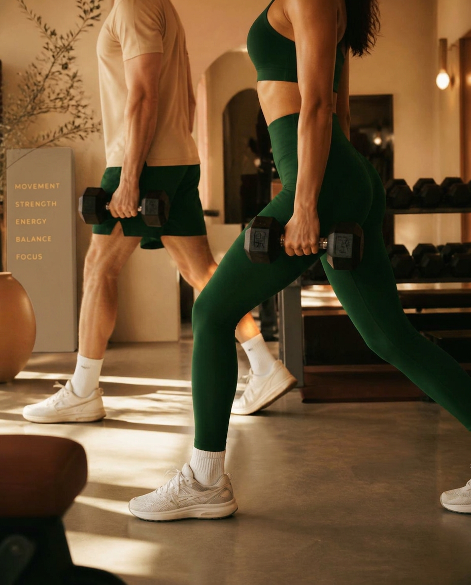 Alunos treinando com halteres na Self Academia — plano Performance